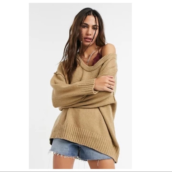 FREE PEOPLE BOHO TUNIC PULLOVER SWEATER TOP A3C - Picture 2 of 16